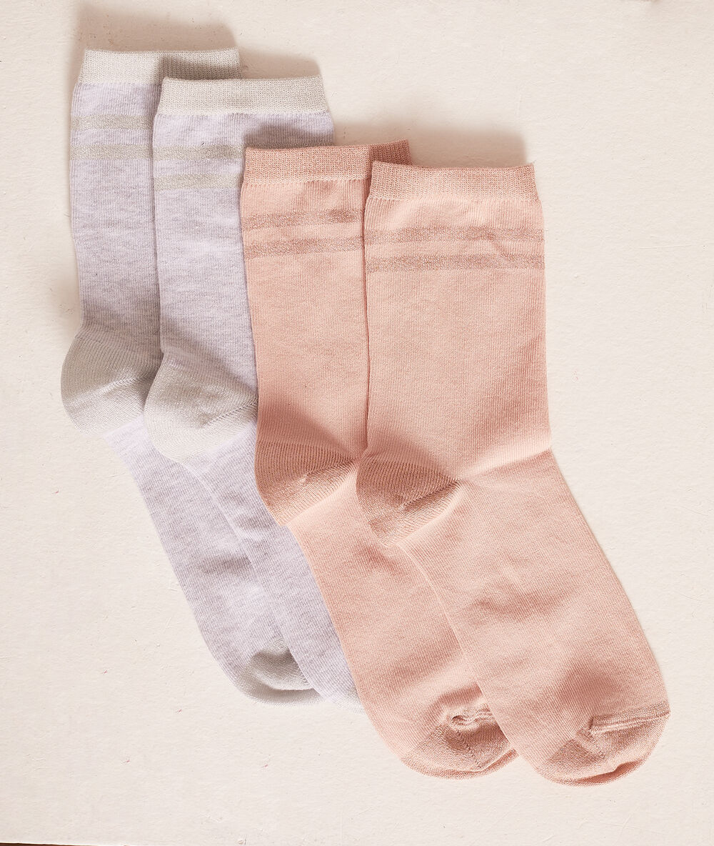 Lote de 2 pares de calcetines cortos c.gris.