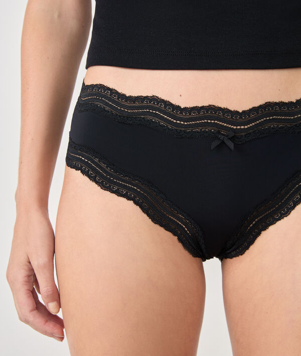 Culote de microfibra y encaje Culote de microfibra y encaje