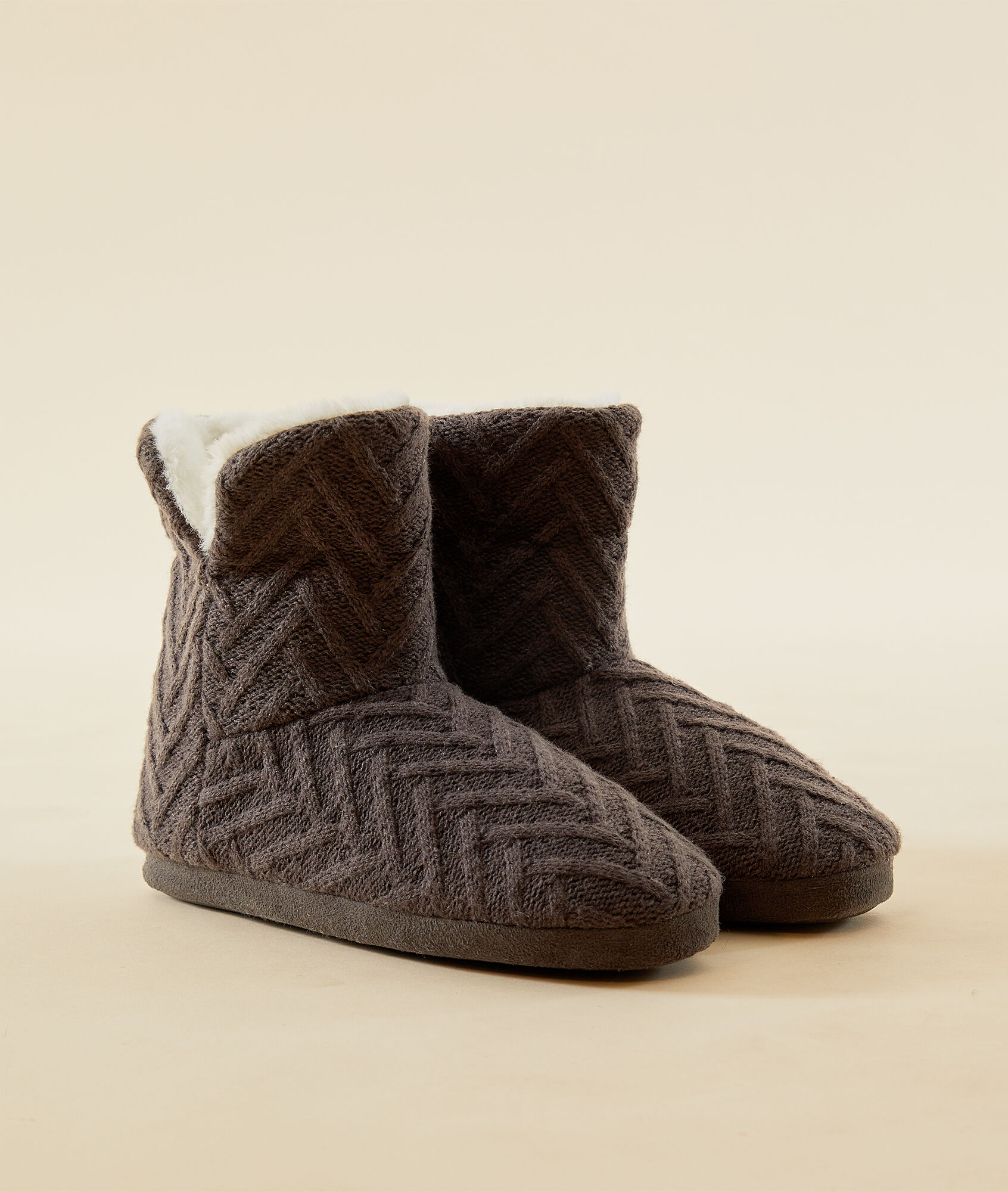 Zapatillas tipo botines, forro interior - NOELE - ANTHRACITE - ETAM