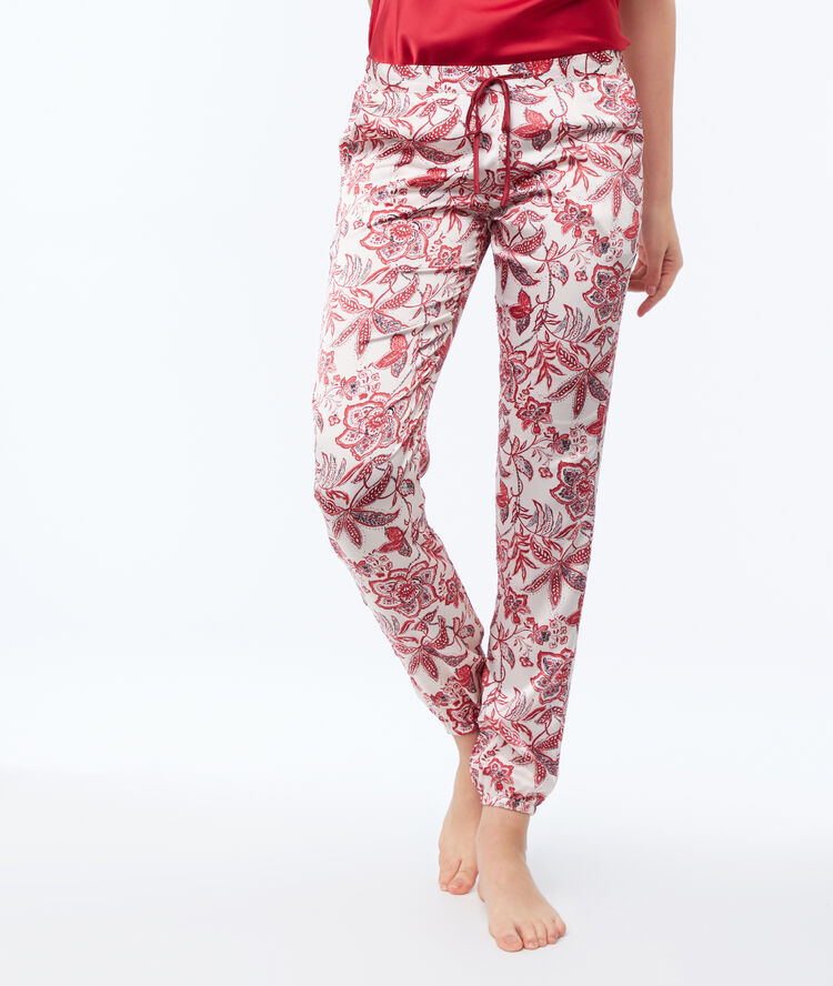 Pantalón estampado crudo.
