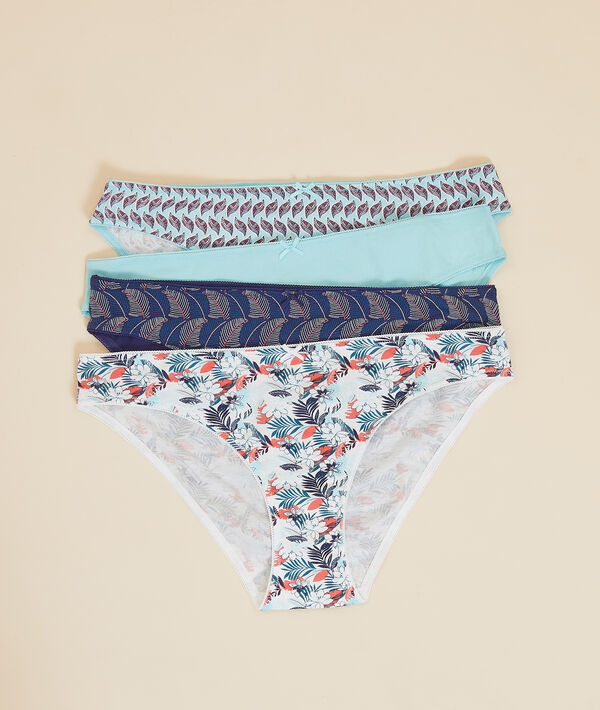 Lote de 4 braguitas estampadas Lote de 4 braguitas estampadas;${refinementColor}