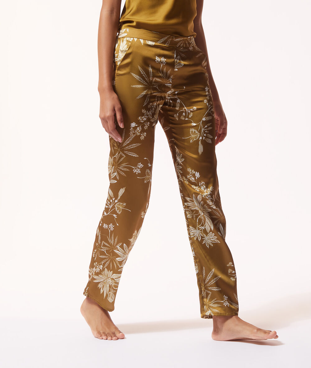 Pantalón estampado bronce.