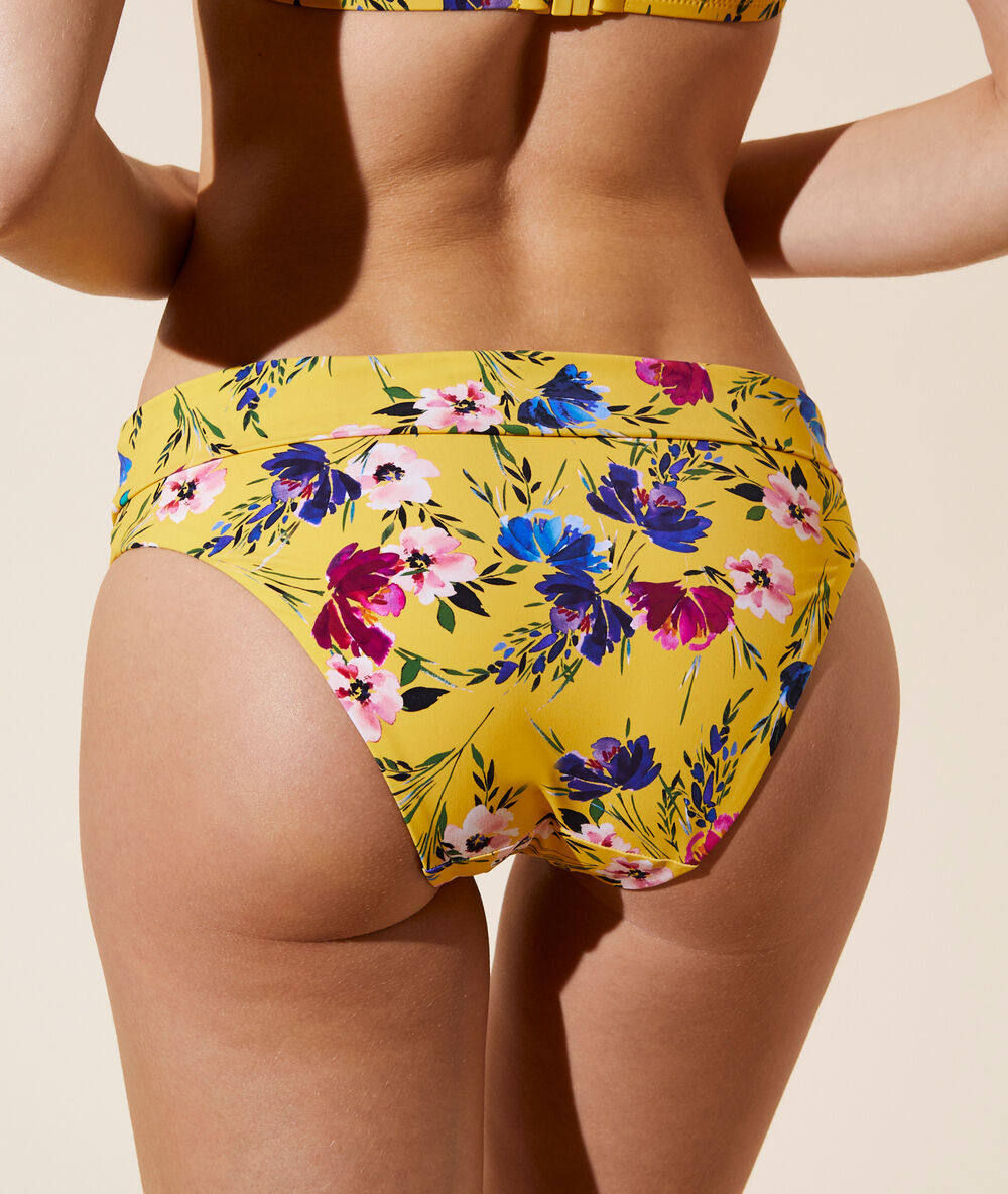 Braguita bikini multiposición amarillo.