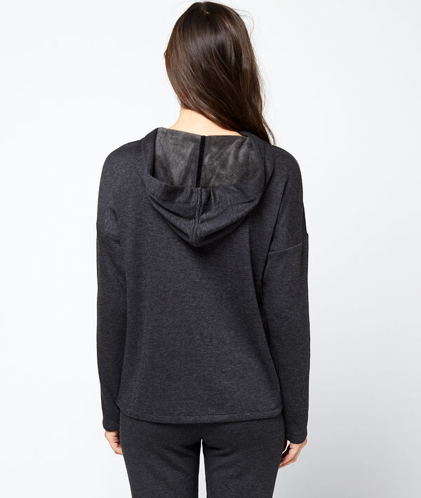 Sudadera homewear con motivos terciopelo Sudadera homewear con motivos terciopelo