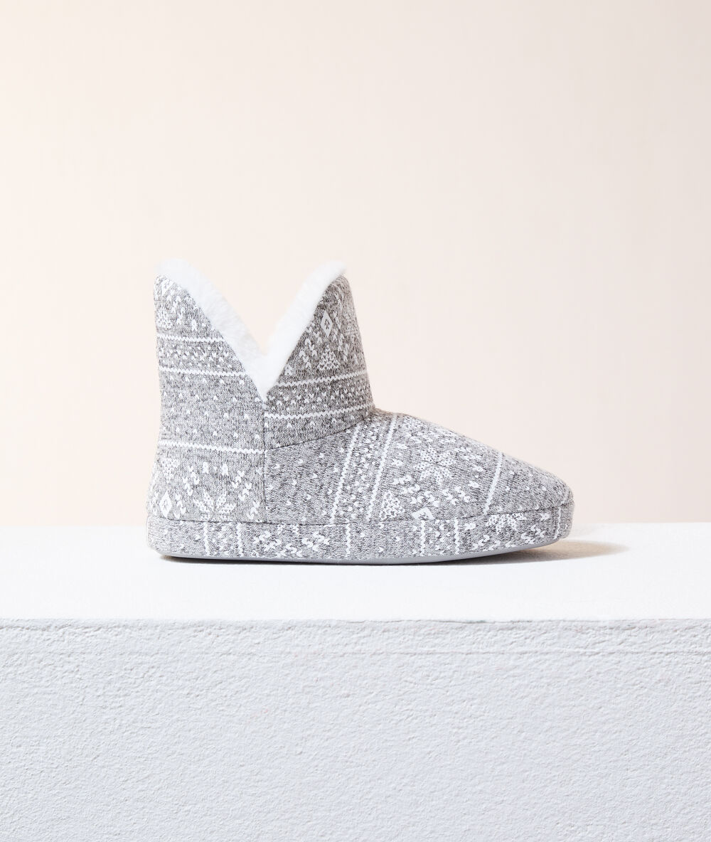 Chaussons bottines c.gris.
