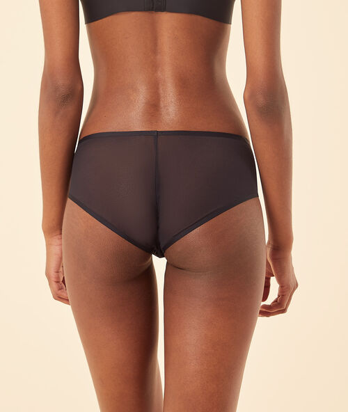 Culote microfibra, motivos tul negro.