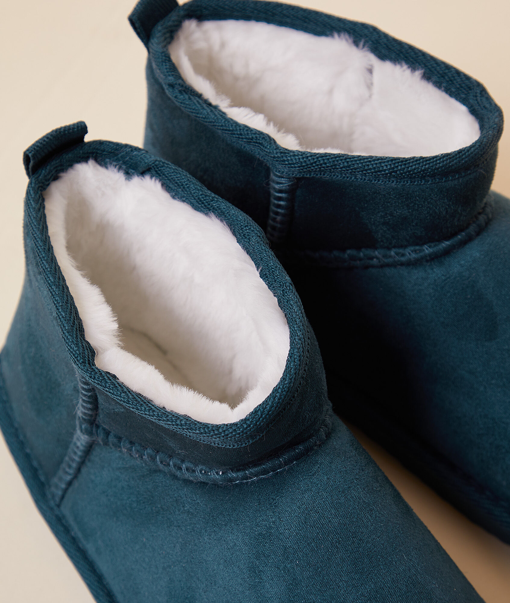 Zapatillas tipo botines, forro interior - CHESTNUT - BLEU CANARD - ETAM
