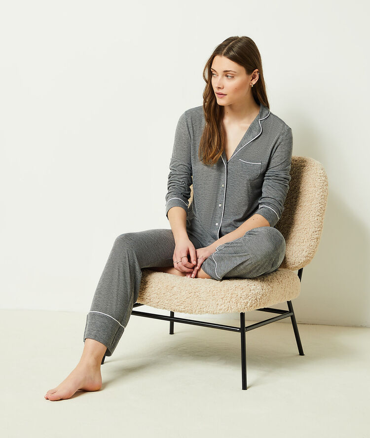 Camisa pijama lisa c.gris.