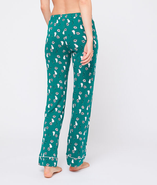 Pantalón estampado felinos. Viscosa ecoresponsable Pantalón estampado felinos. Viscosa ecoresponsable
