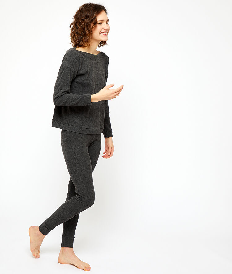 Camiseta loungewear antracita.