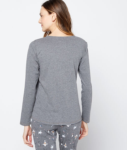 Camiseta manga larga caniche c.gris.