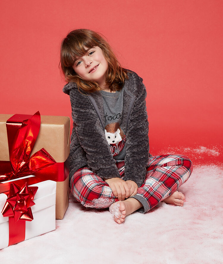 Pijama infantil 3 piezas c.gris.