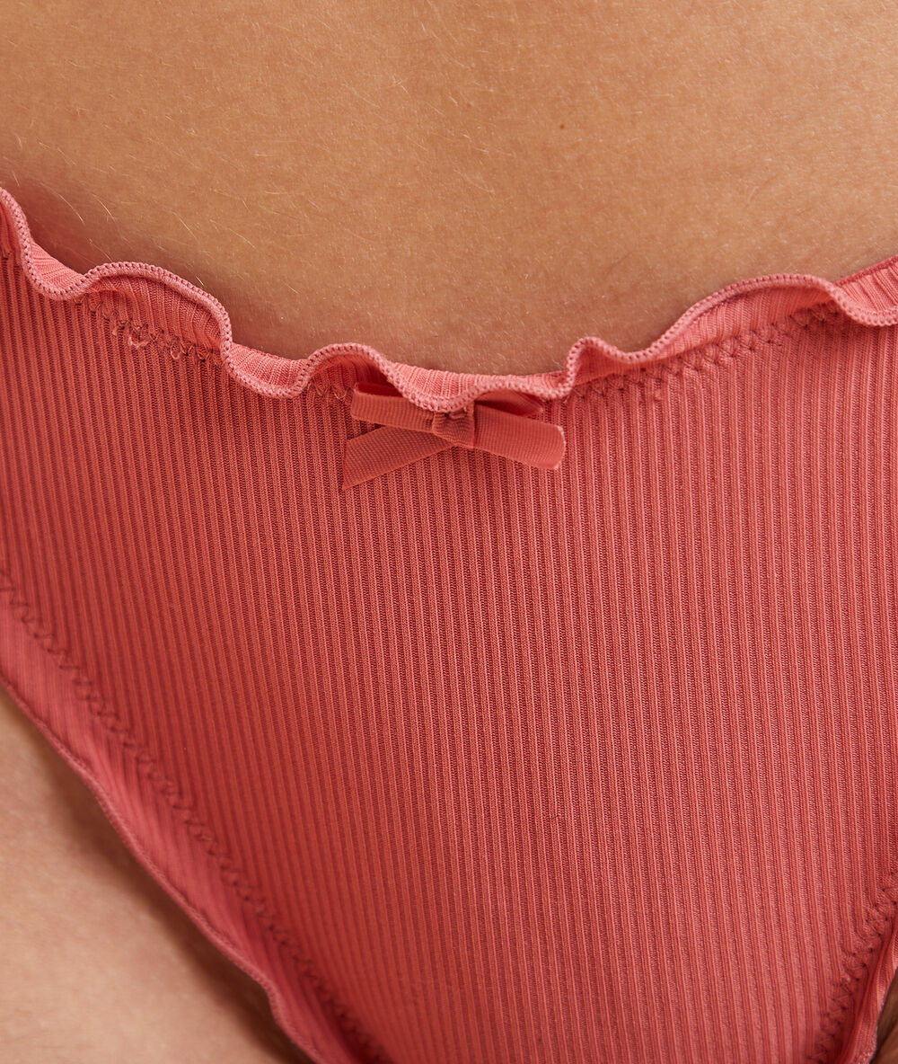 Tanga forma v microfibra terracota.