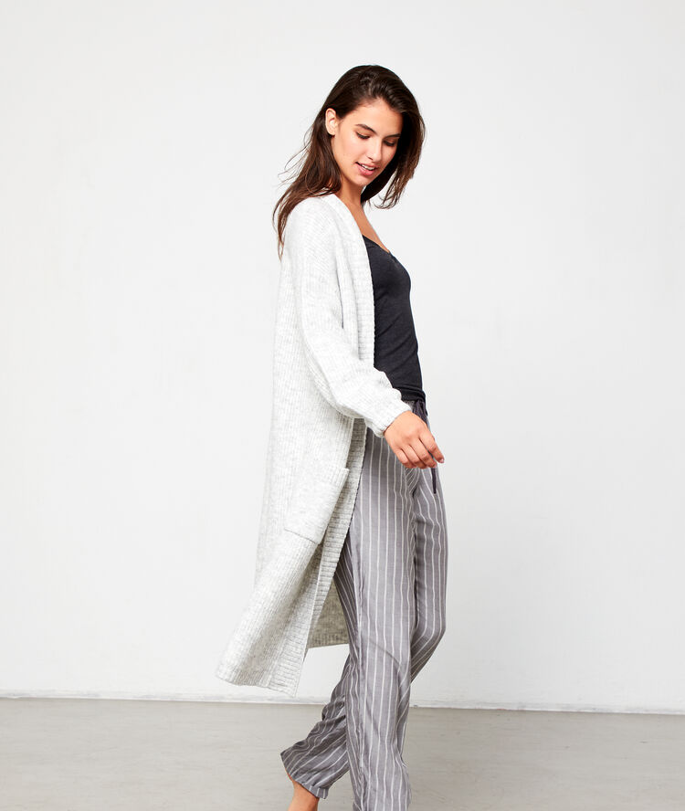 Chaqueta pijama larga c.gris claro.