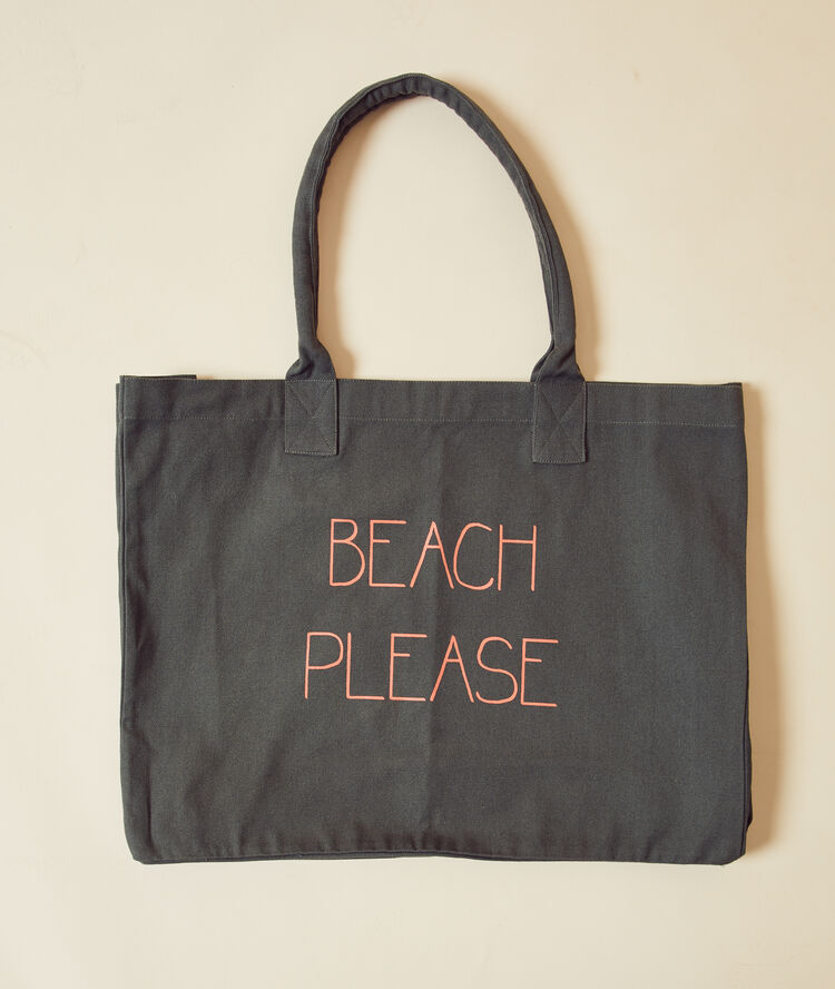 Bolsa de playa ''beach please'' caqui.