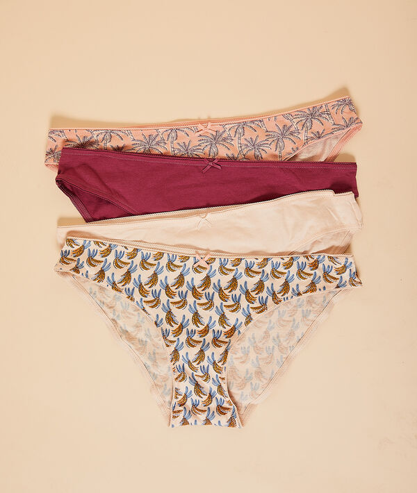 Lote de 4 braguitas estampadas Lote de 4 braguitas estampadas;${refinementColor}