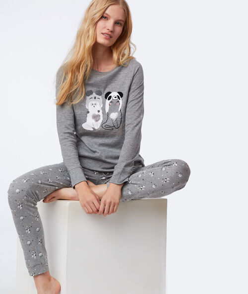 Pantalón con motivos de gato Pantalón con motivos de gato