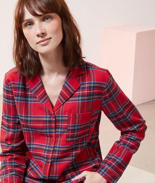 Chemise de pyjama à carreaux Chemise de pyjama à carreaux;${refinementColor}
