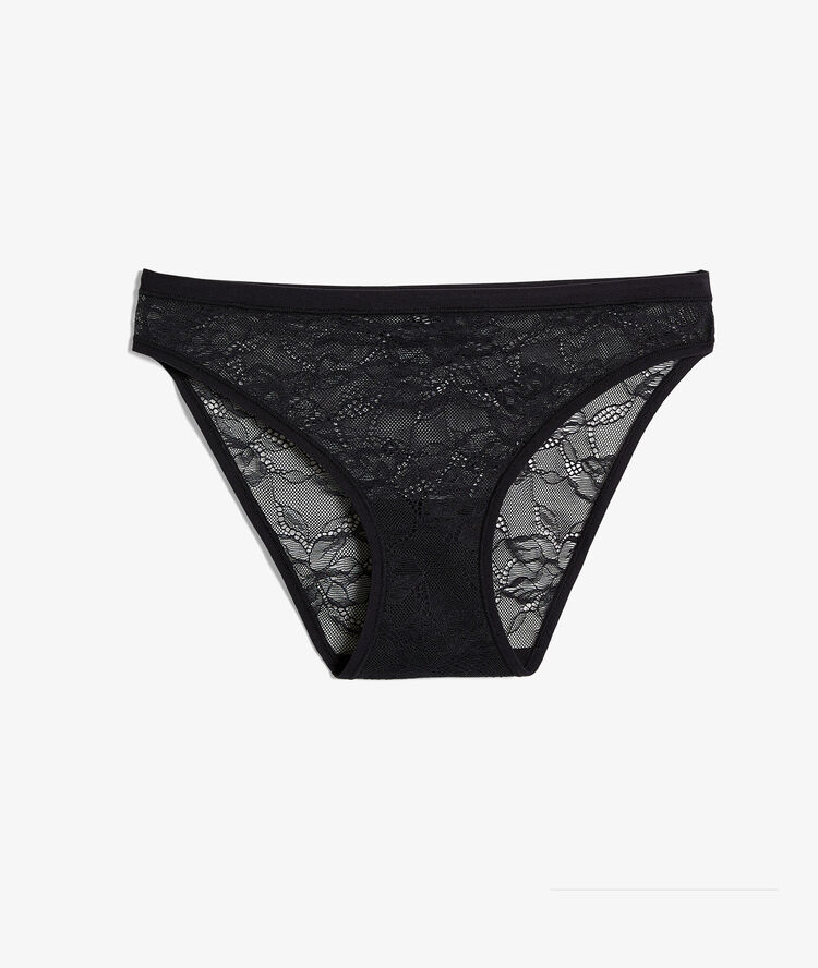 Braguita de encaje y microfibra negro.