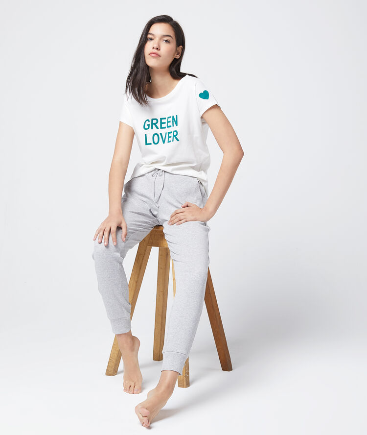Camiseta 'green lover' algodón orgánico crudo.