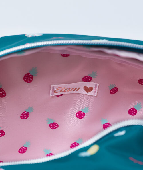 Neceser estampado azul.