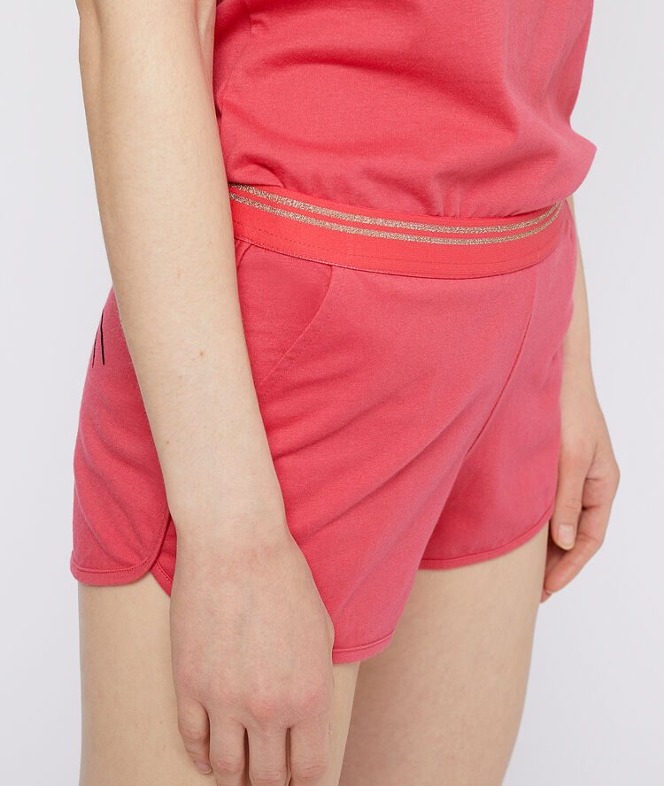 Pantalón estampado gato rosa.