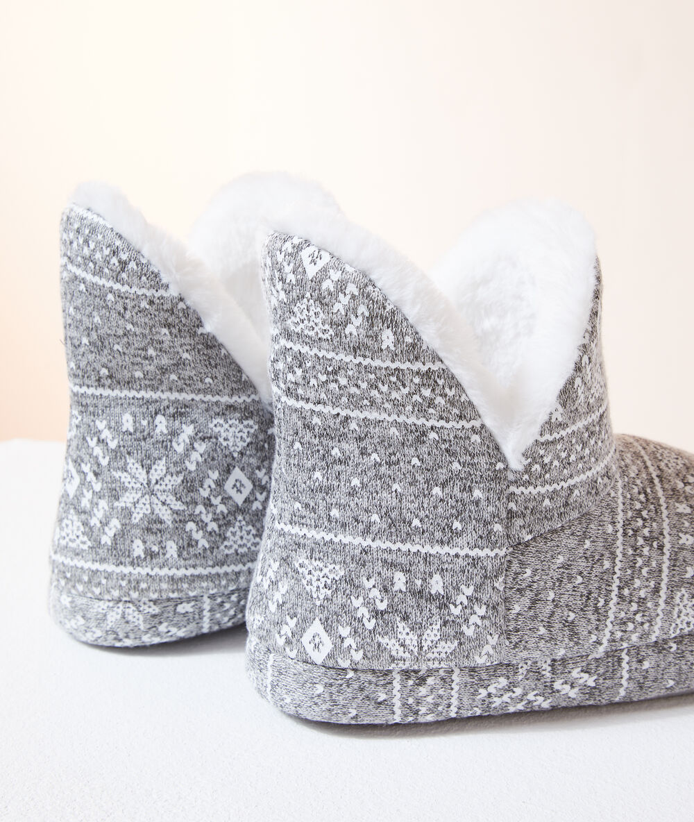 Chaussons bottines c.gris.