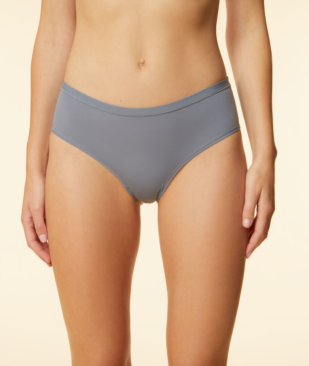 Culote de microfibra azul.