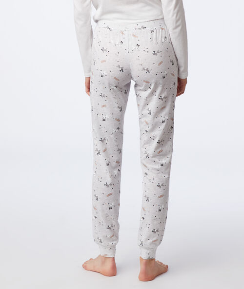 Pijama 3 piezas estampado de gato c.gris.
