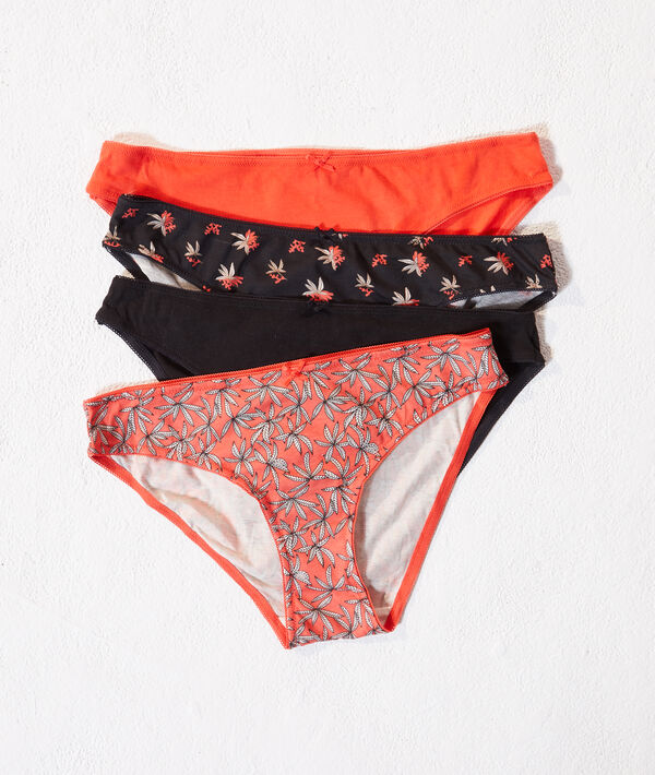 Lote de 4 braguitas estampadas Lote de 4 braguitas estampadas;${refinementColor}