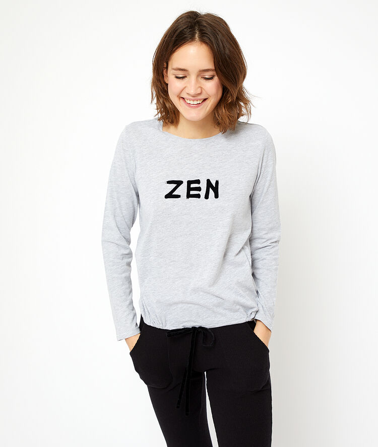Camiseta manga larga 'zen' c.gris.