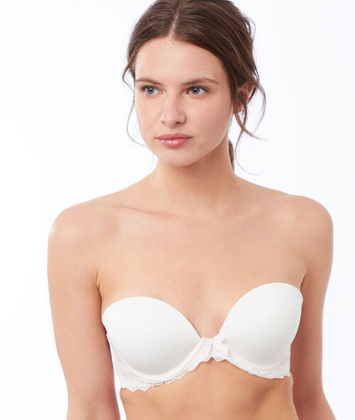 Sujetador tirantes extra&iacute;bles. copa a-d crudo.