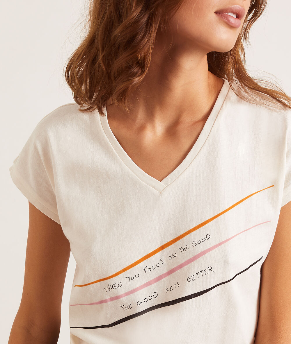 Camiseta manga corta crudo.