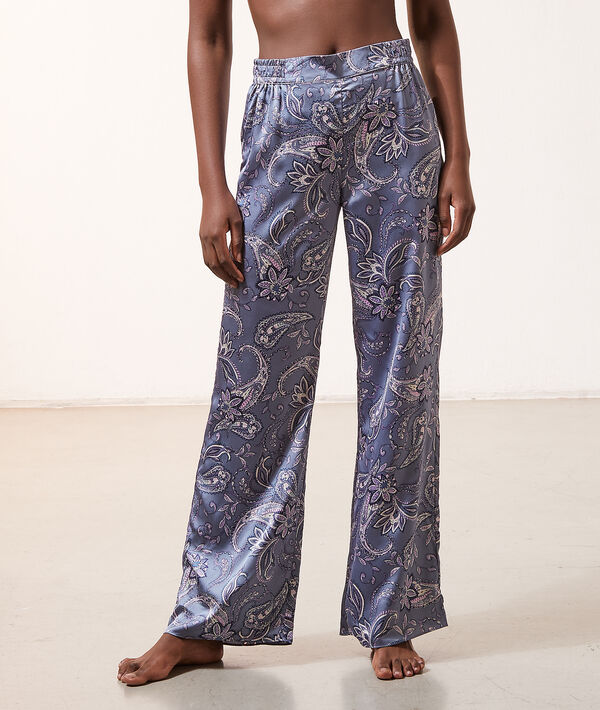 Pantalón de satén estampado Pantalón de satén estampado;${refinementColor}