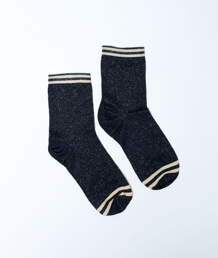 Calcetines de hilo metalizado marine.
