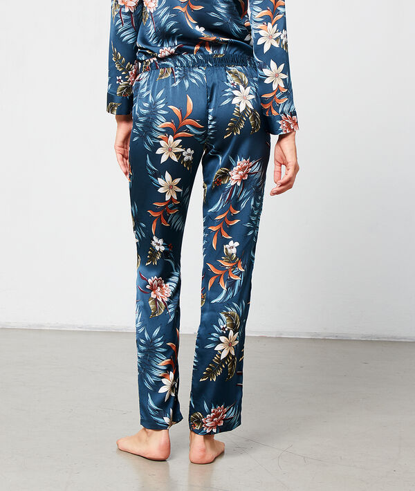 Pantalón de satén estampado Pantalón de satén estampado