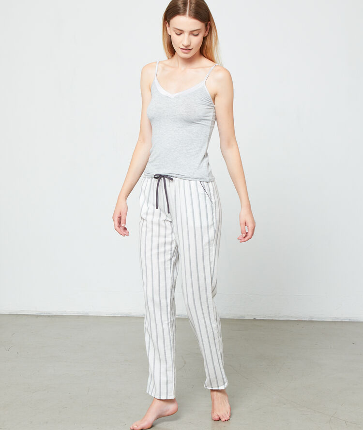 Pantalón estampado de rayas c.gris.