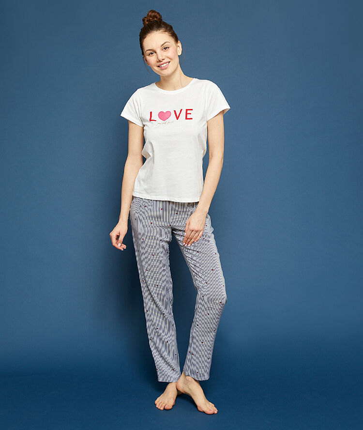 Camiseta 'love' crudo.