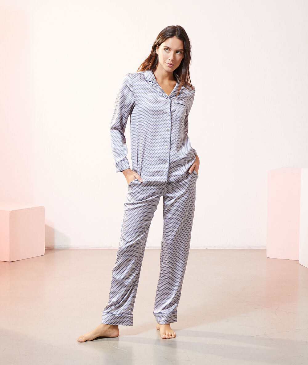 Pantalón pijama estampado estampado crudo.