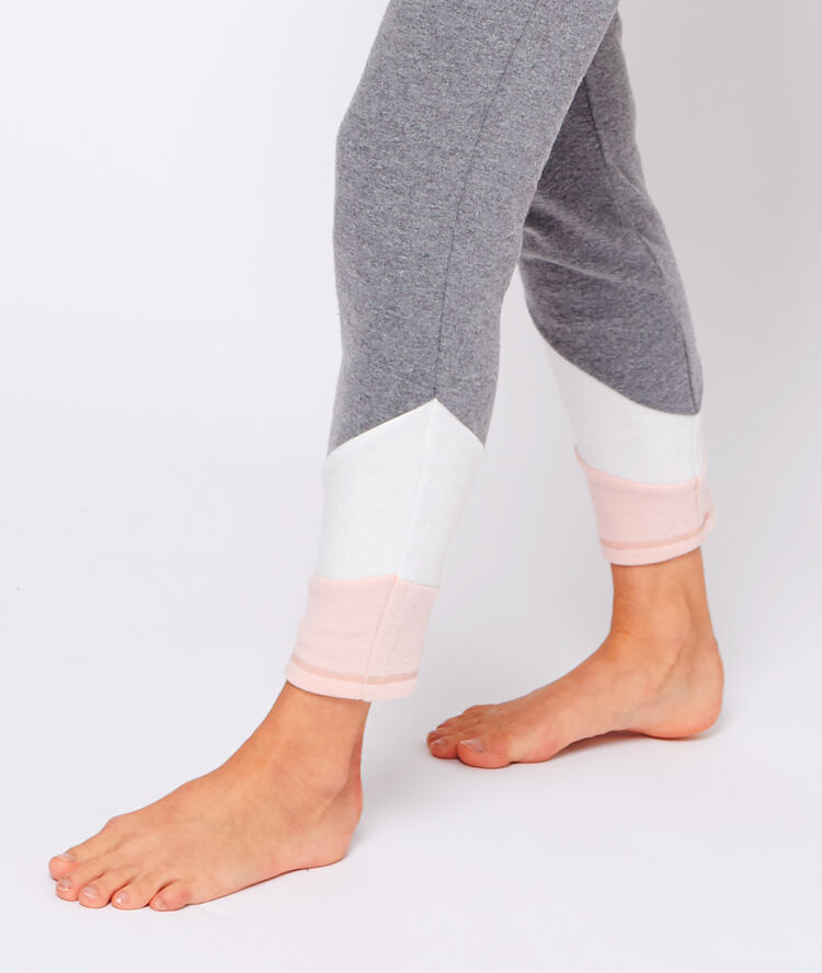 Pantalón homewear con franjas contrastadas c.gris.