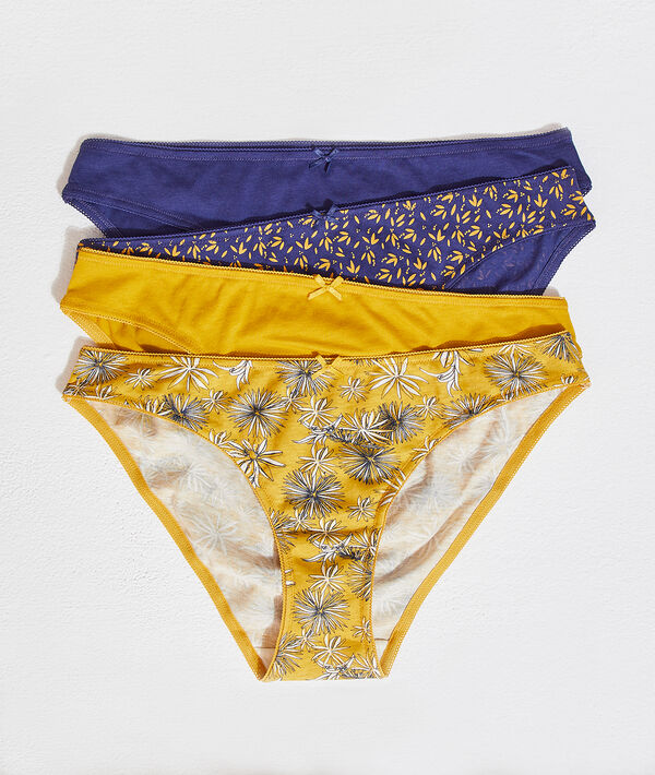 Lote de 4 braguitas estampadas Lote de 4 braguitas estampadas;${refinementColor}