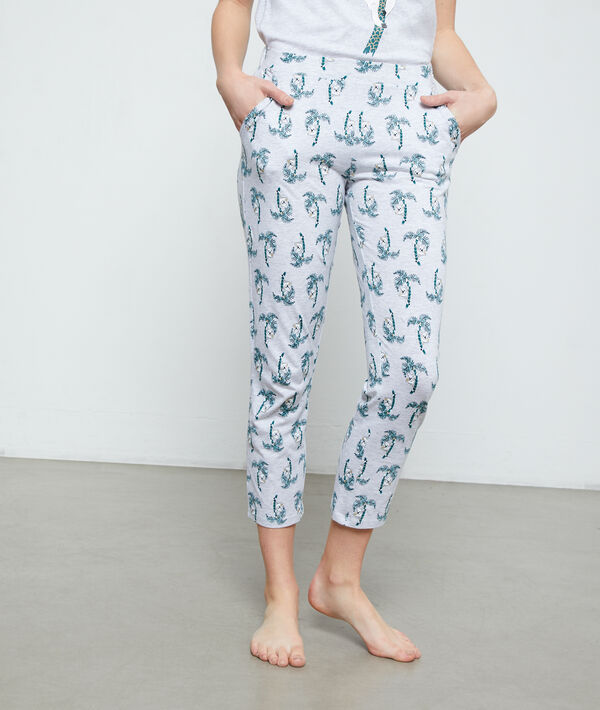 Pantalón capri estampado palmeras Pantalón capri estampado palmeras;${refinementColor}