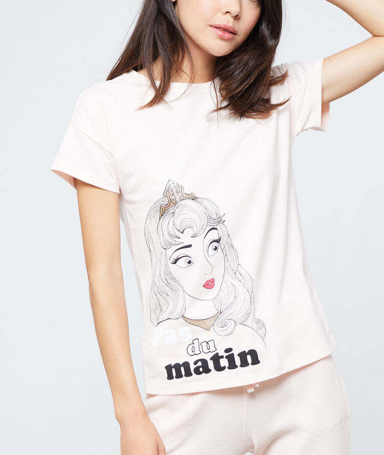 Camiseta princesa disney rosa.