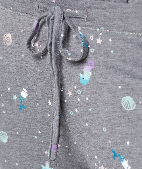 Pantalón estampado fauna marina c.gris.