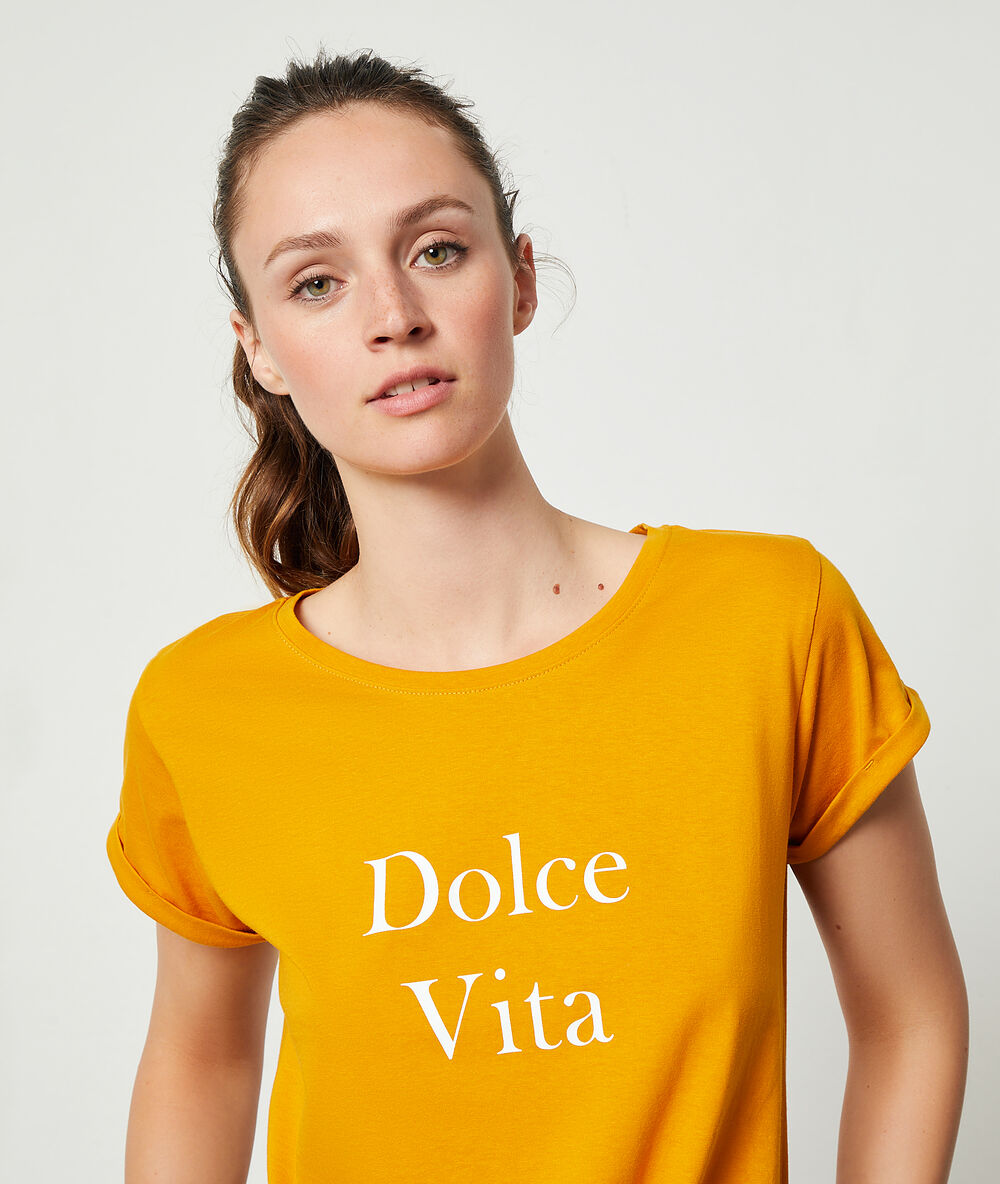 Top ‘dolce vita’ mostaza.