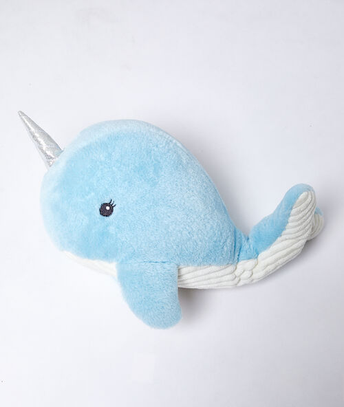 Guarda pijamas ballena azul cielo.