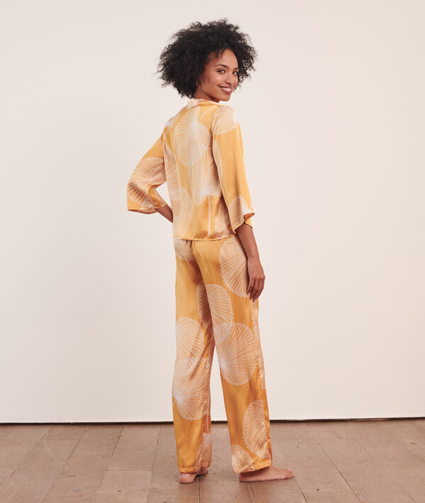Pantalón de satén estampado Pantalón de satén estampado;${refinementColor}