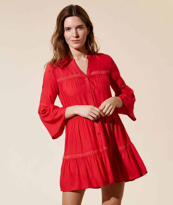 Vestido playero liso Vestido playero liso;${refinementColor}