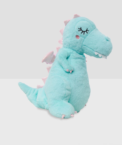 Guarda-pijamas dinosaurio verde claro.
