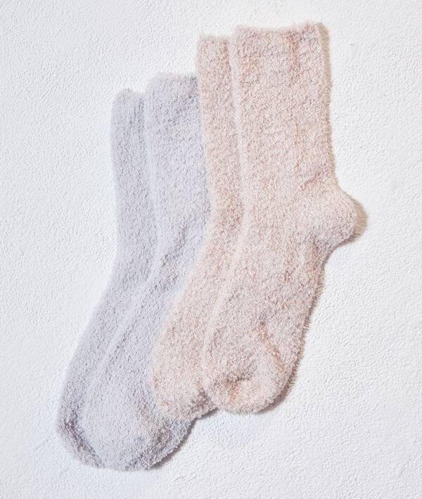 Lote de 2 pares de calcetines mullidos Lote de 2 pares de calcetines mullidos;${refinementColor}